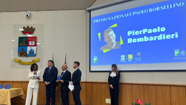 A Bombardieri il premio nazionale Borsellino